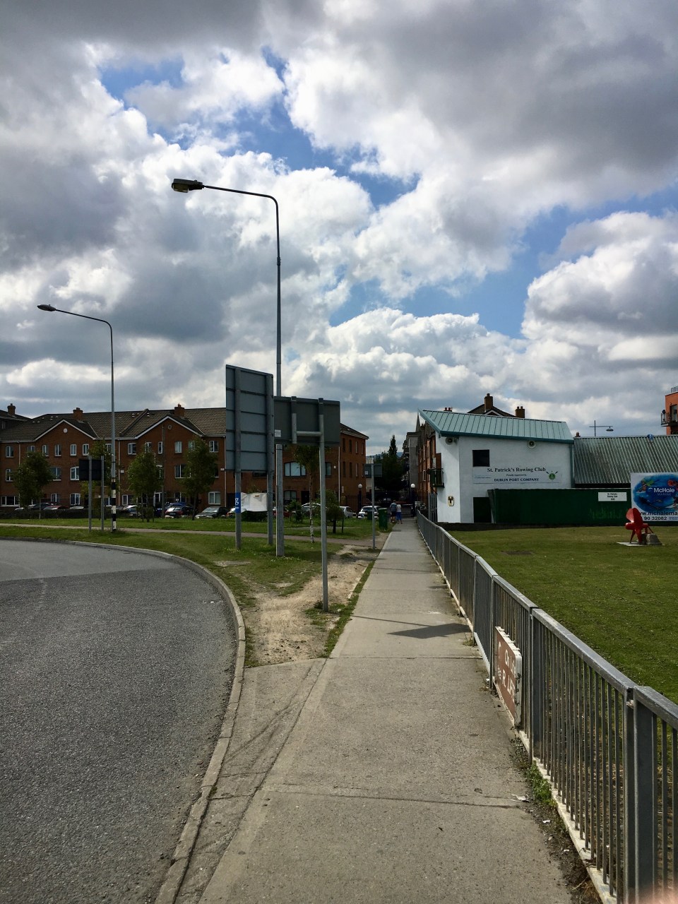 SIdewalk off of East Link Bridge Dublin July 24 2017