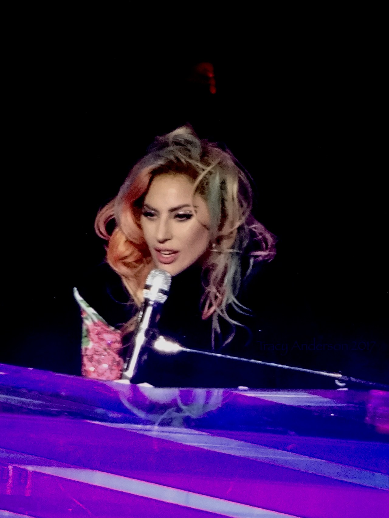 Lady Gaga at Piano Close Up Joanne World Tour Edmonton Aug 3 2017