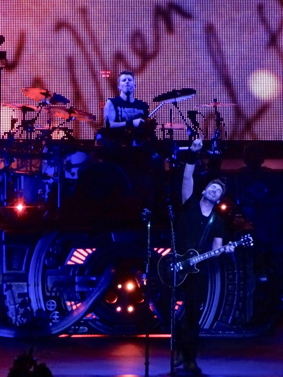 Chad Kroeger and Daniel Adair of Nickelback Rogers Place Edmonton Sept 28 2017