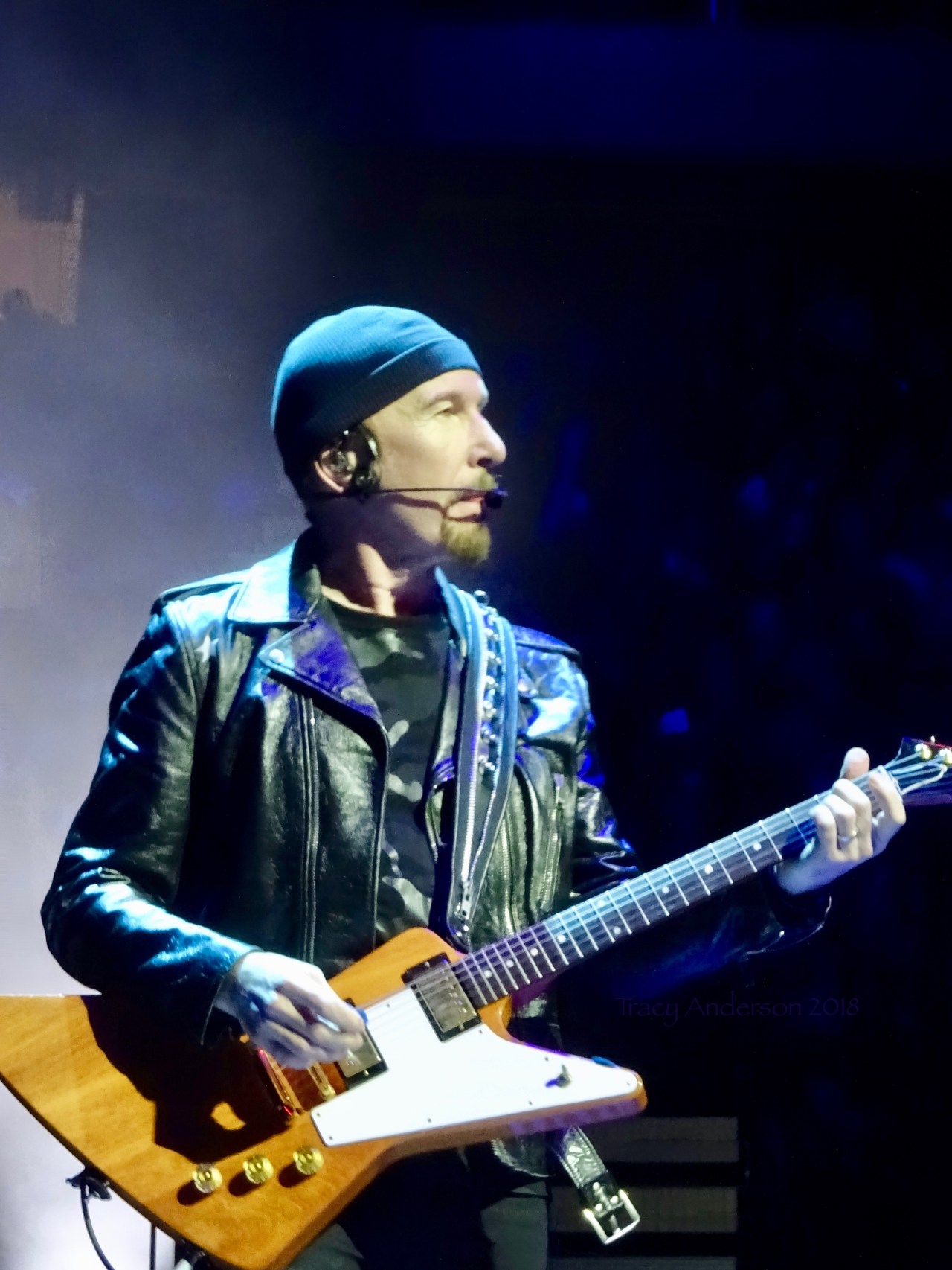 The Edge with Gibson Guitar U2 eiTour Las Vegas May 11 2018