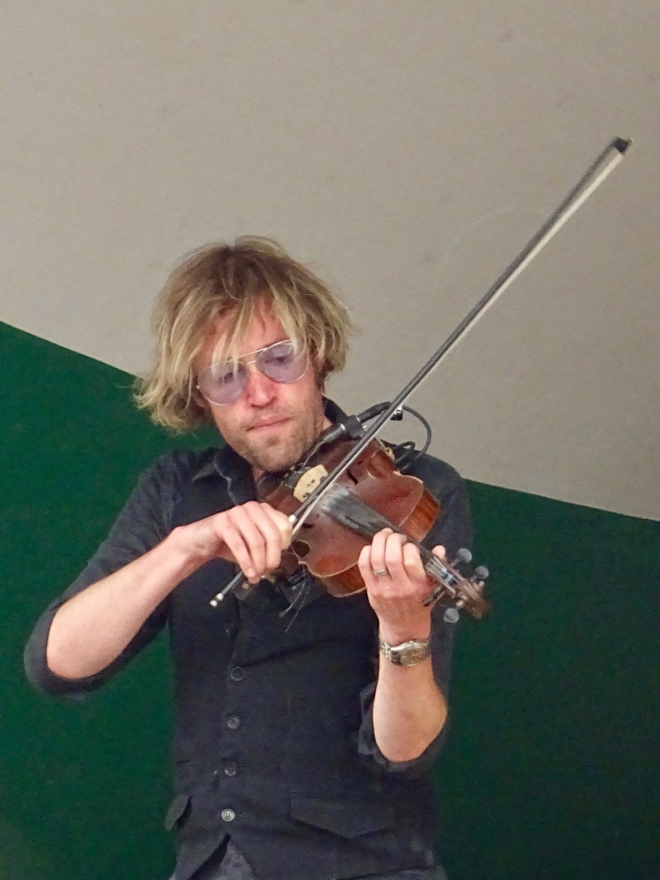 Fiddler from The Step Crew Edmonton Folk Music Fest 2018