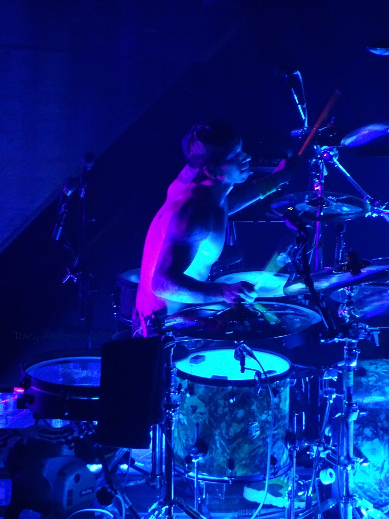 Josh Dun Blue Twenty One Pilots Bandito Tour Scotiabank Saddledome Calgary May 14 2019