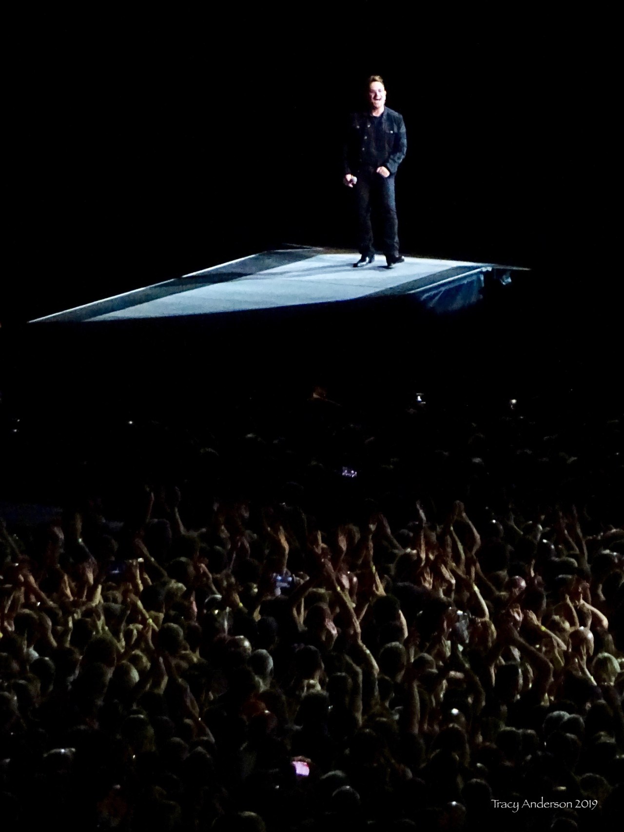 Bono on a pedestal U2 The Joshua Tree Tour Perth Nov 27 2019