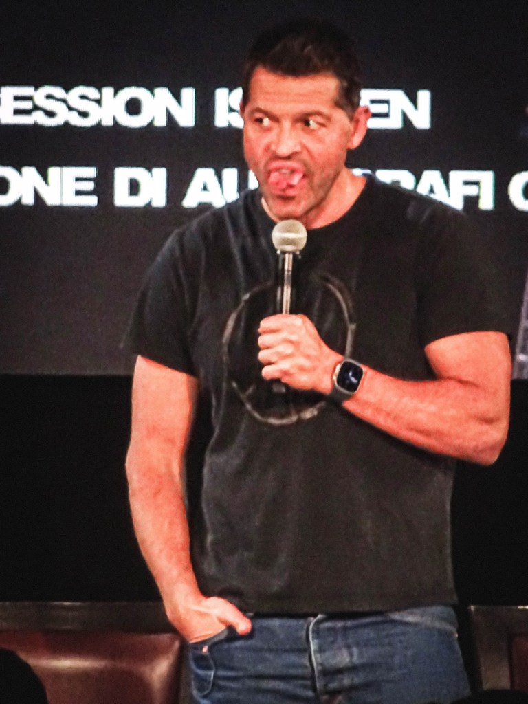 Misha Collins Tongue JIB11 Rome Feb 2023