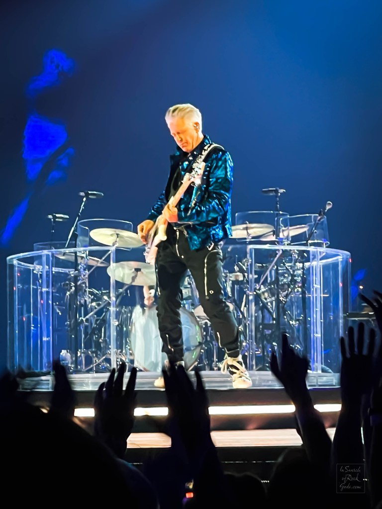 Adam Blue Jacket U2:UV Achtung Baby at the Sphere Las Vegas Oct 2023