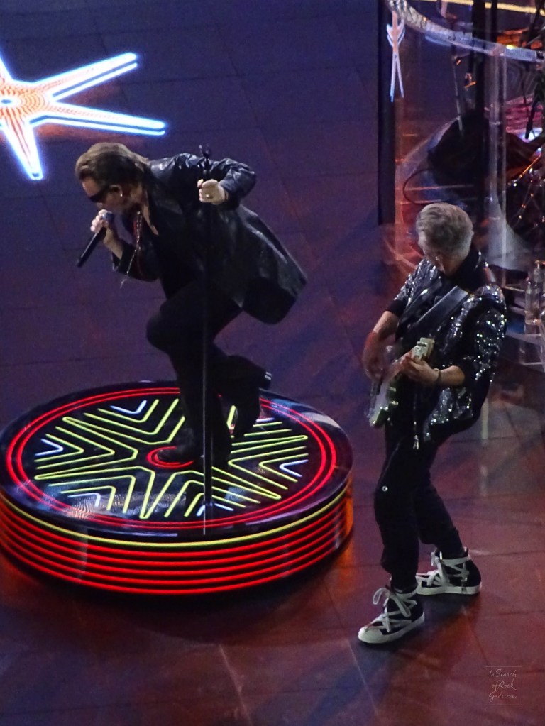 Photo of Adam and Bono U2:UV Achtung Baby at the Sphere Las Vegas Oct 2023