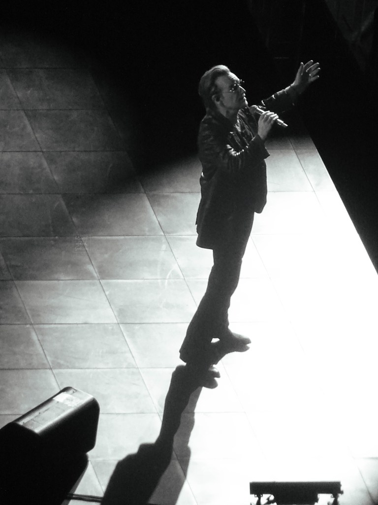 Photo of Bono BW Sinatra Style U2:UV Achtung Baby at the Sphere Las Vegas Oct 2023