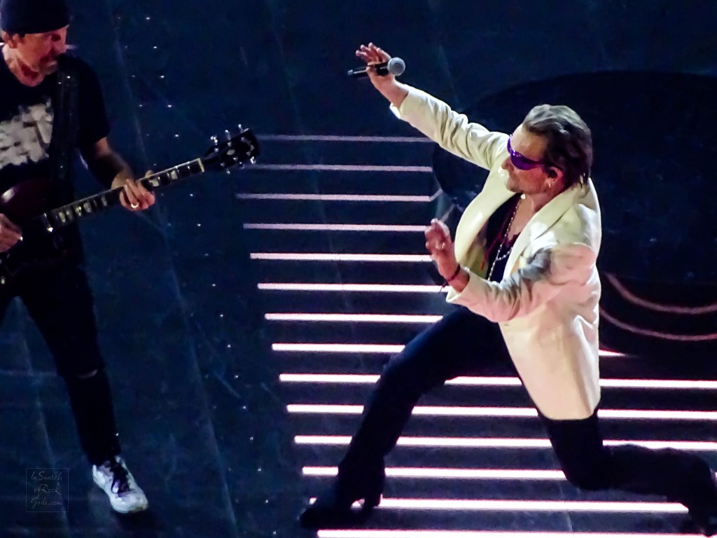 Photo of Edge and Bono U2:UV Achtung Baby at the Sphere Las Vegas Oct 2023