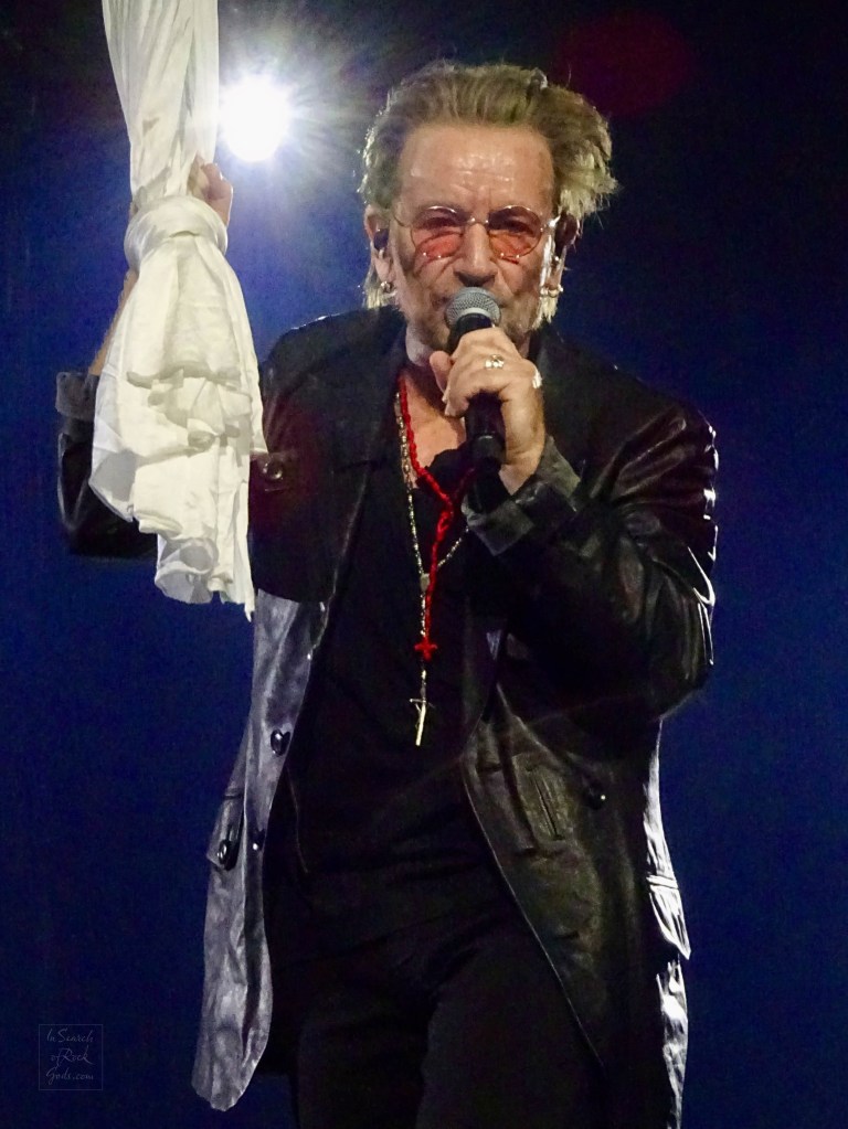 Photo of Bono Silks Close Up U2:UV Achtung Baby at the Sphere Las Vegas Oct 2023