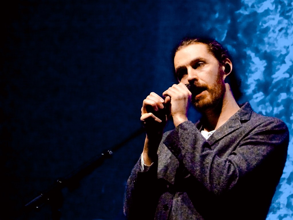 A photo of Hozier in concert. Unreal Unearth Tour Rogers Place Edmonton August 24, 2024