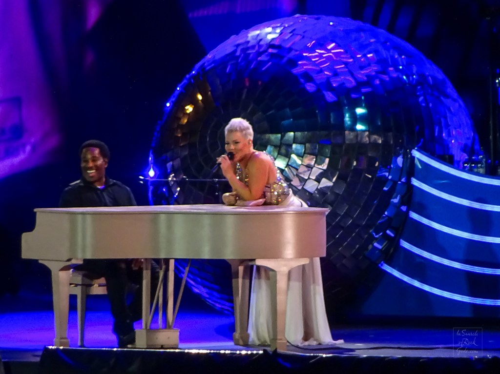 Pink in concert for her Summer Carnival tour at Commonwealth Stadium Edmonton August 31 2024