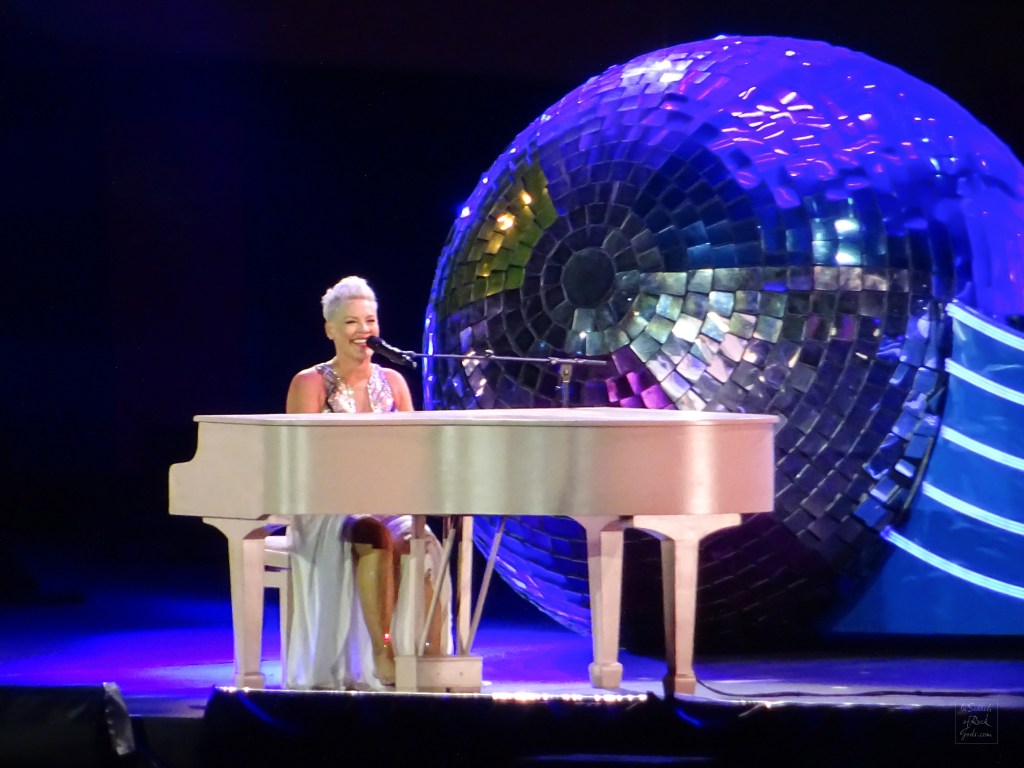 Pink in concert for her Summer Carnival tour at Commonwealth Stadium Edmonton August 31 2024